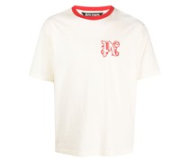 Racing T-Shirt mit Monogramm-Print