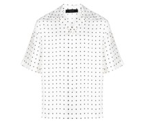 polka dot-print silk shirt
