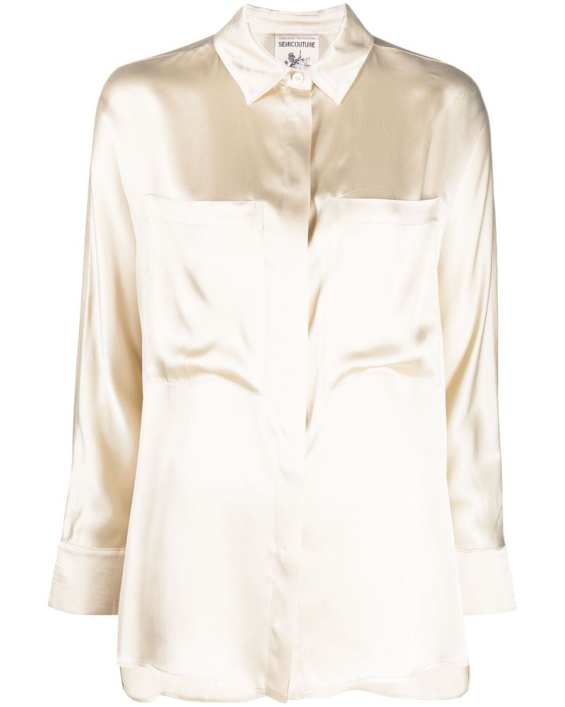 Semicouture Damen Hemd aus Satin