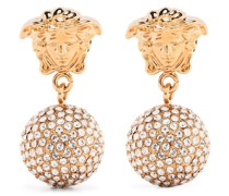 Medusa crystal-embellished earrings