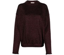 Lurex-Pullover mit rundem Ausschnitt