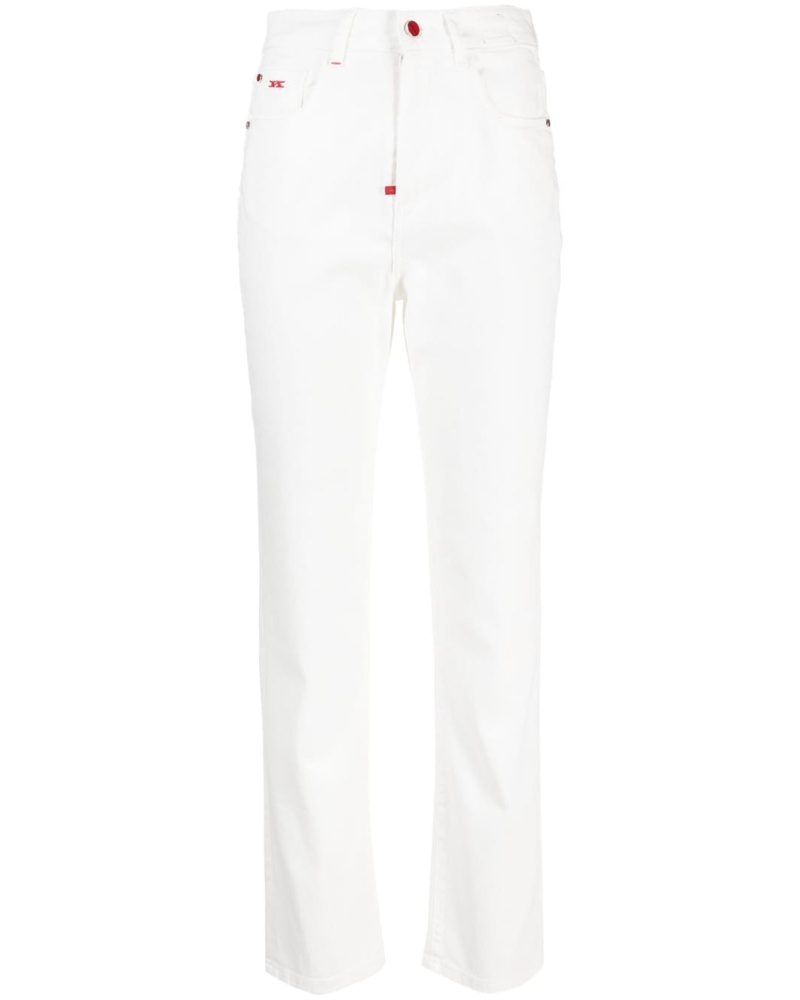 Kiton Damen Schmale High-Rise-Jeans
