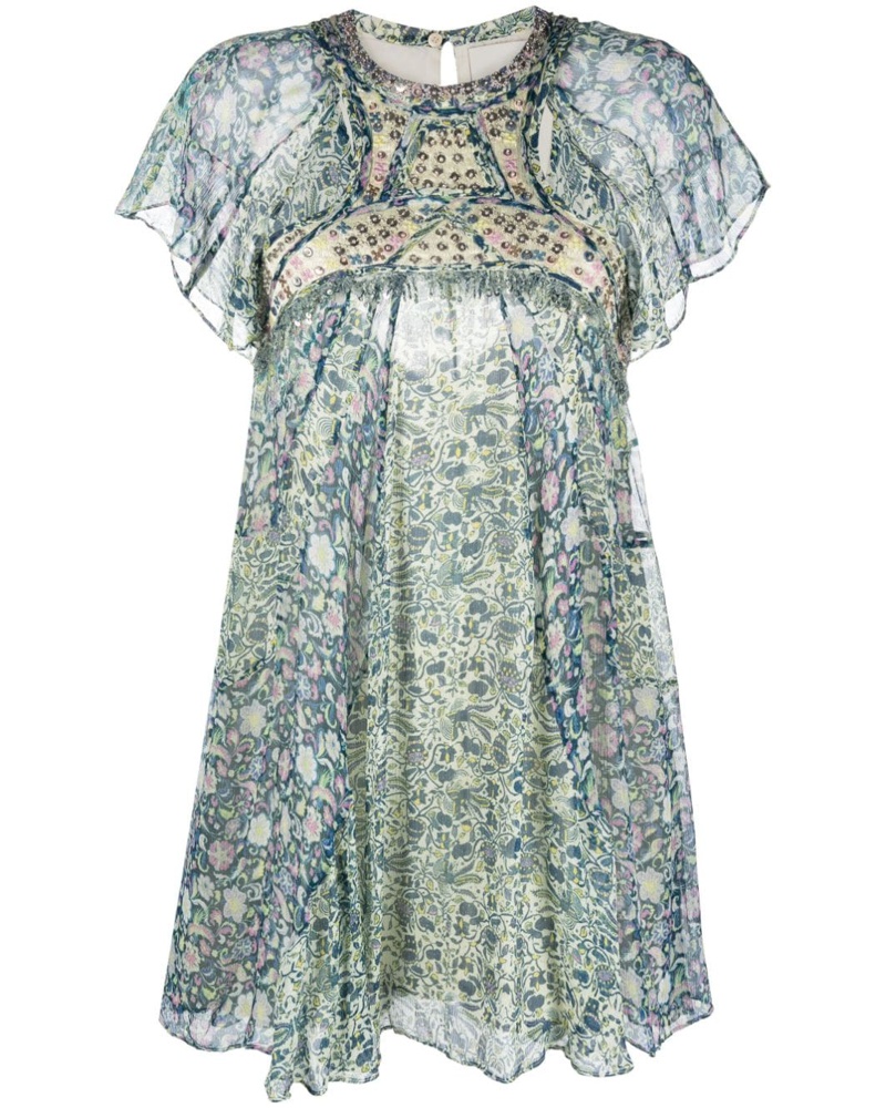 Isabel Marant Damen Minikleid mit Blumen-Print Isabel Marant Damen Minikleid mit Blumen-Print