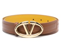 VLogo Signature-buckle leather belt