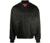Bomberjacke in Satinoptik