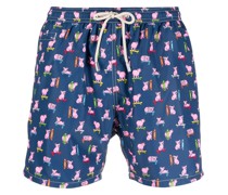 Lighting Badeshorts mit Schweinchen