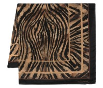 tiger-print silk scarf