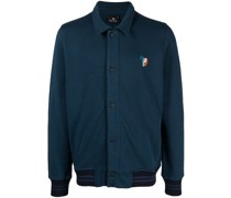 Jersey-Bomberjacke mit Logo-Patch