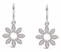 14kt Jasmine Flower Weißgoldohrringe