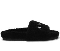 Slipper aus Fleece mit Logo