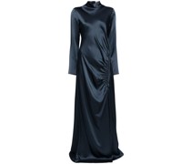 ruched satin dress