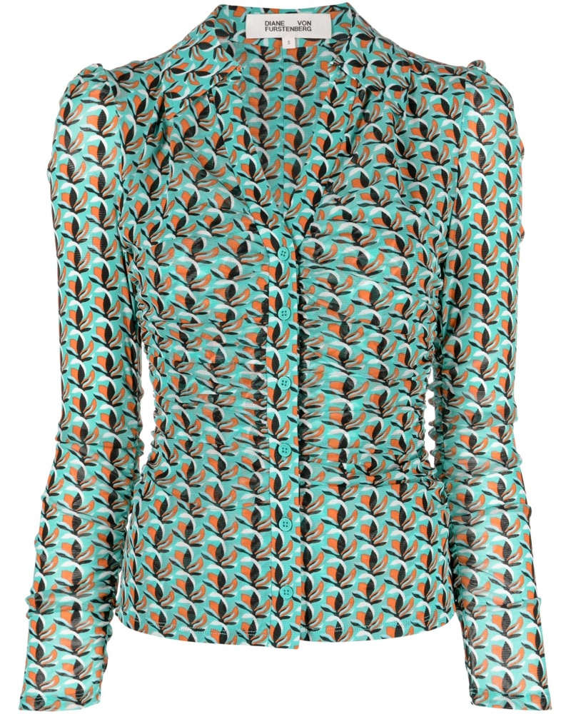 Diane von Furstenberg Damen Hemd mit geometrischem Print JV8963 Diane von Furstenberg Damen Hemd mit geometrischem Print JV8963