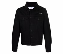 Jeansjacke mit Logo-Print