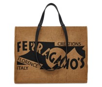 large Venna logo-embroidered tote bag