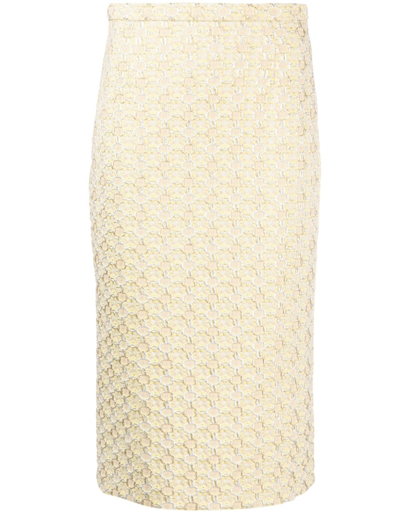 Rochas Damen Bleistiftrock mit Jacquardmuster