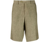 Melierte Chino-Shorts aus Leinen