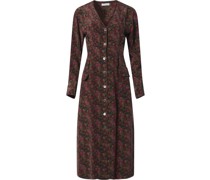 Teodara Seidenkleid mit Blumen-Print