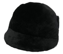 Shearling-Kappe mit Kordelzug