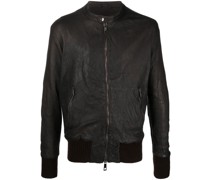 Lederjacke mit Reißverschluss