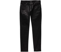 P001 Leathered Skinny-Jeans