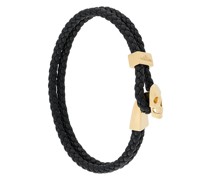 Geflochtenes Armband mit Totenkopf