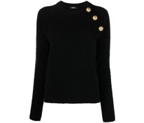 Pullover mit diagonalen Knöpfen