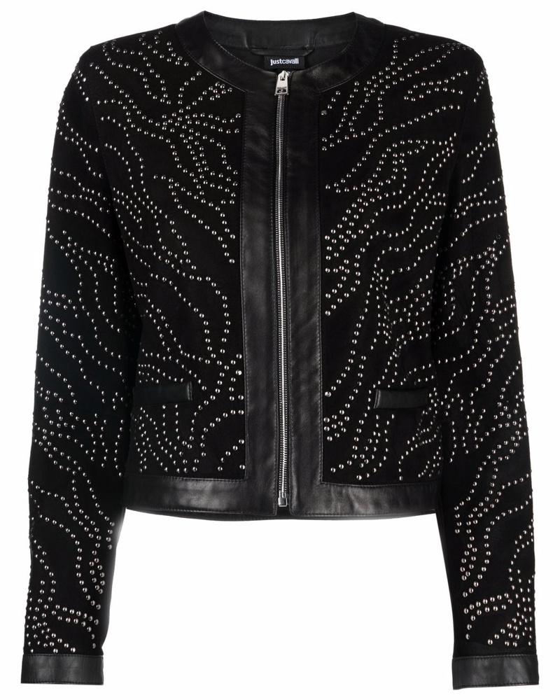Just Cavalli Damen Bomberjacke mit Nieten EV7675 Just Cavalli Damen Bomberjacke mit Nieten EV7675