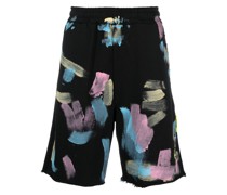 Bermudas mit Pinselstrich-Print