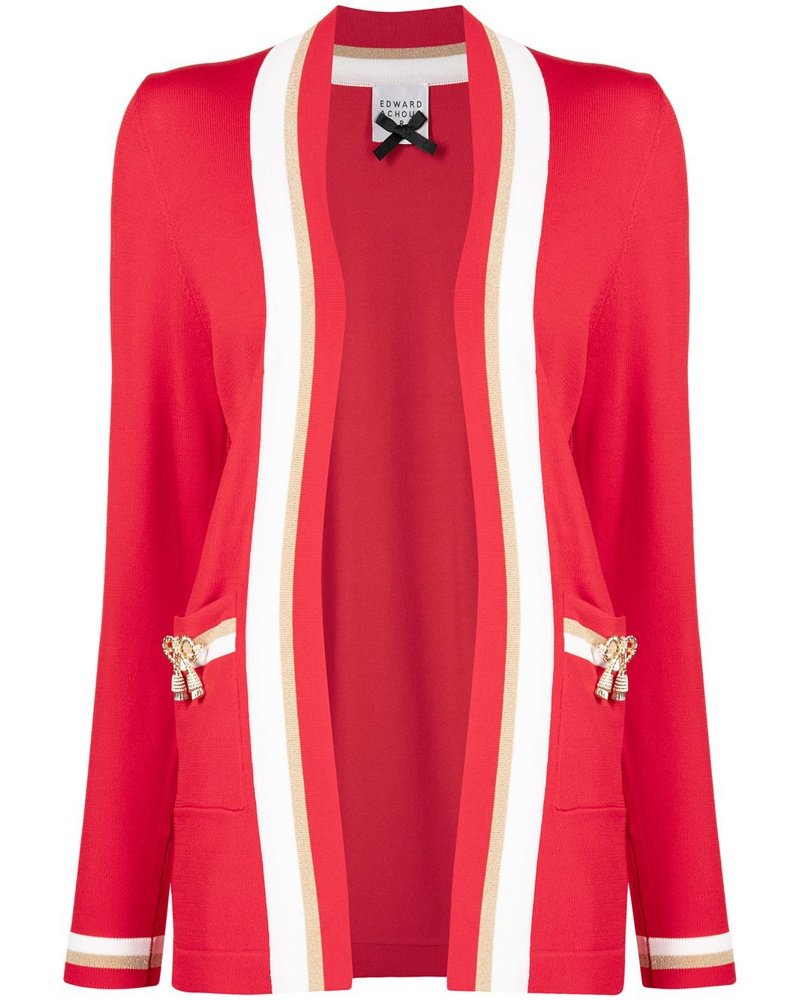 Edward Achour Damen Cardigan mit langen Ärmeln