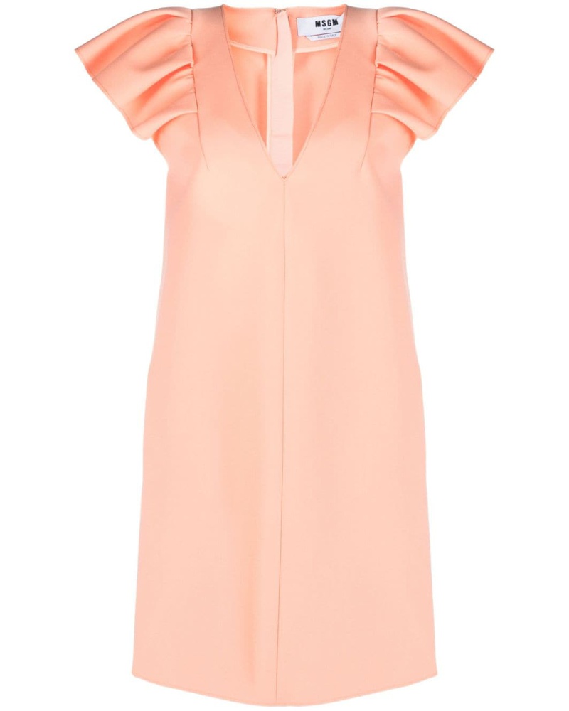 MSGM Damen Kleid mit V-Ausschnitt