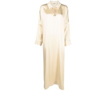 Langärmeliges Maxikleid aus Satin
