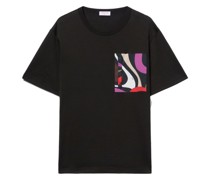 T-Shirt mit Marmo-Print