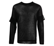 x Tessitura semi-transparentes T-Shirt
