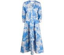 Midikleid mit Blumen-Print
