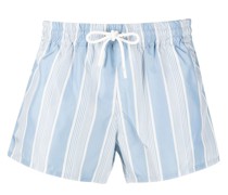 Gestreifte Badeshorts mit Kordelzug
