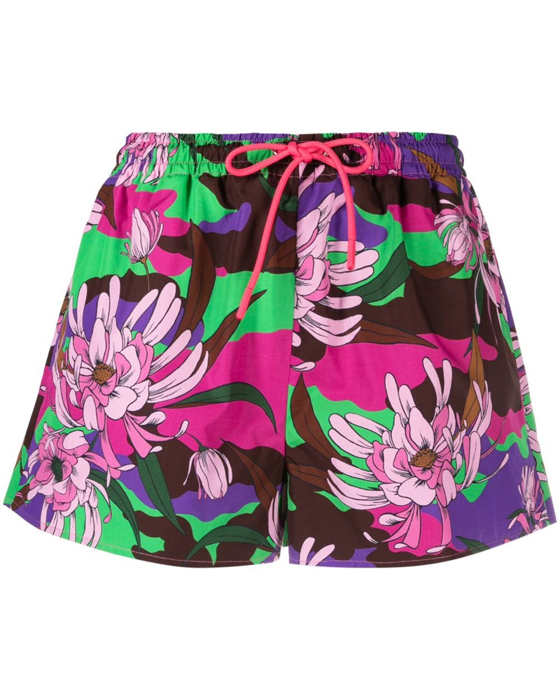 Moncler Damen Shorts mit Blumen-Print