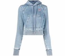 Cropped-Hoodie mit Logo