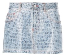 Jeans-Minirock mit Print