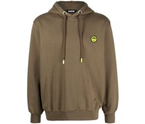 logo-print jersey hoodie