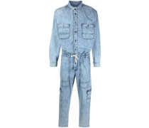 Jeans-Overall mit Kordelzug