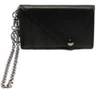 chain-strap leather wallet