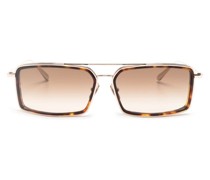 Eckige Sonnenbrille in Schildpattoptik