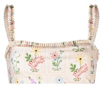 Bikinioberteil mit Blumen-Print