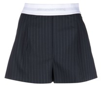 Bundfaltenshorts mit Logo-Bund