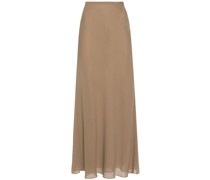 Mauva silk A-Line skirt