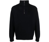 Gerippter Pullover mit Stehkragen