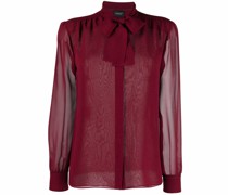 Bluse mit Schleifenkragen