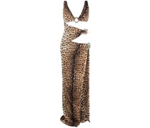 Abendkleid mit Leoparden-Print