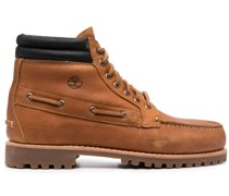 Zweifarbige Schnürstiefel