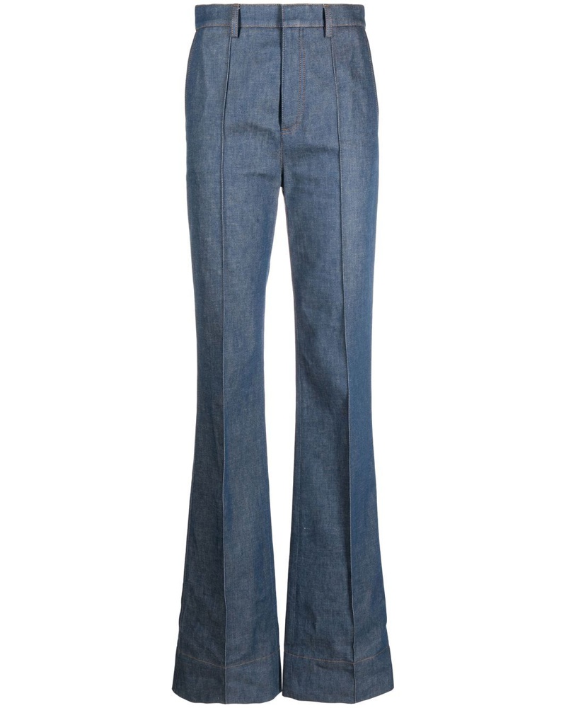 Saint Laurent Damen Weite Jeans mit hohem Bund